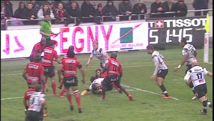 TOP14 - Oyonnax - Brive: Essai Silvere Tian (OYO) - J21 - Saison  2014/2015