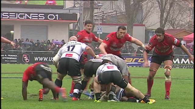 TOP14 - Oyonnax - Brive: Essai Silvere Tian (OYO) - J21 - Saison 2014/2015