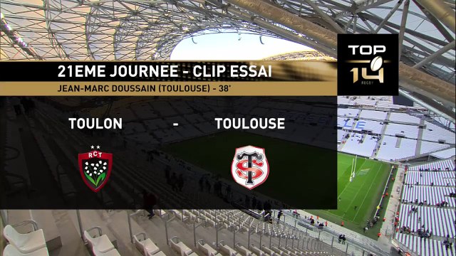 TOP14 - Toulon - Toulouse: Essai Jean marc Doussain (TLS) - J21 - Saison 2014/2015