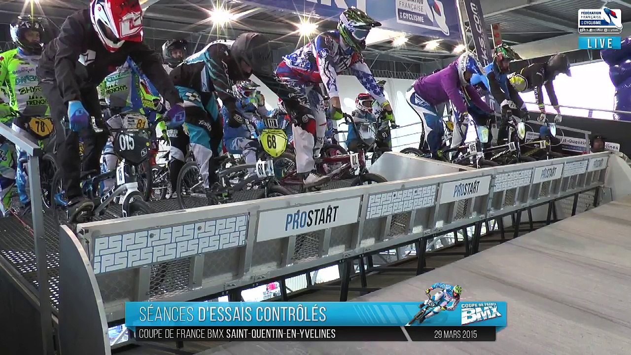 REPLAY MANCHES QUALIFICATIVES 2 DIMANCHE MATIN LIVE COUPE DE FRANCE BMX À SAINT-QUENTIN EN YVELINES 29 MARS 2015