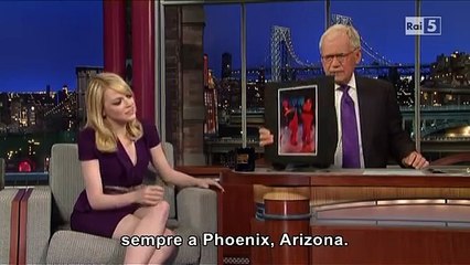 Emma Stone al David Letterman