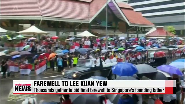 President Park attends state funeral of Singapore's founding father