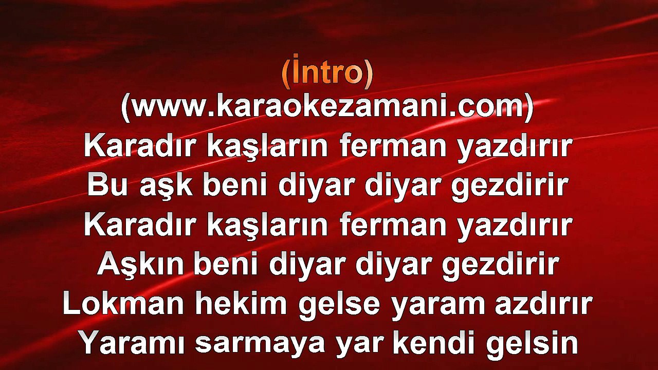 Aslı Hünel - Karadır Kaşların  Şu Dağları Delmeli - (2012) TÜRKÇE KARAOKE