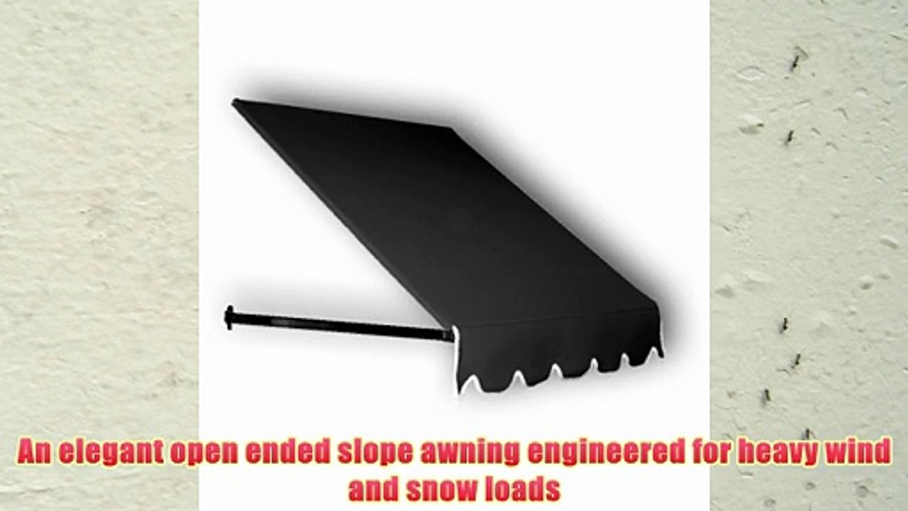 Awntech 4-Feet Dallas Retro Awning for Low Eaves 18 by 36-Inch Black