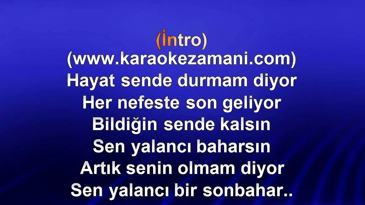 Aşkın Nur Yengi - Yalancı bahar - 2002 TÜRKÇE KARAOKE