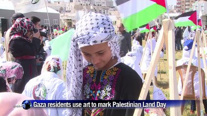 Gaza residents use art to mark Palestinian Land Day