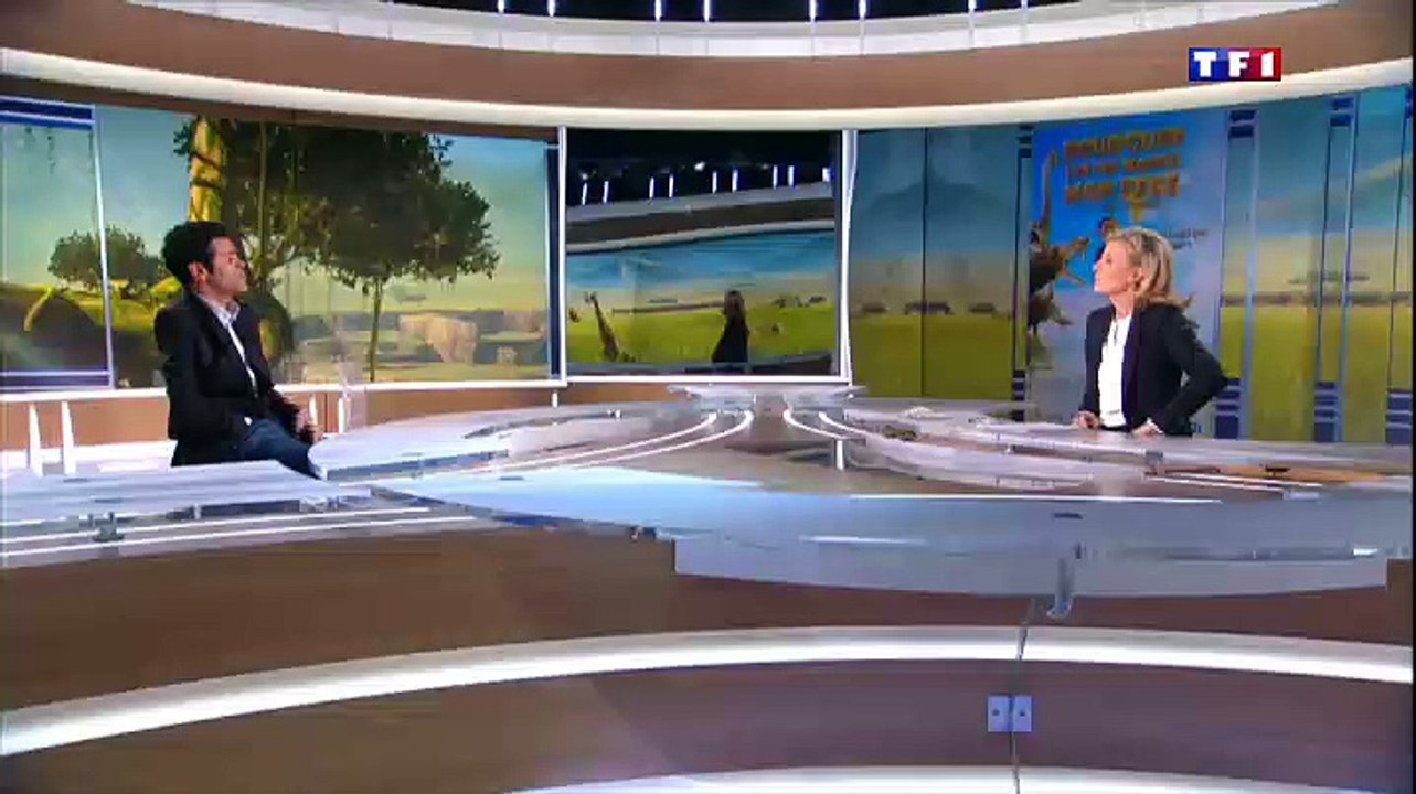 Jamel Debbouze et son double en 3D au JT de 20 heures avec Claire Chazal sur TF1