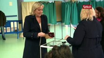 Marine Le Pen a voté à Hénin-Beaumont