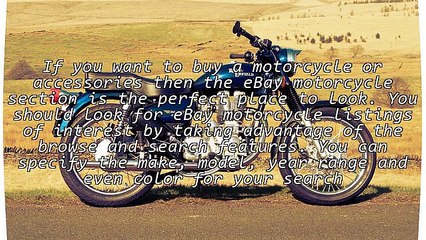 How To Buy A Motorcycle On Ebay