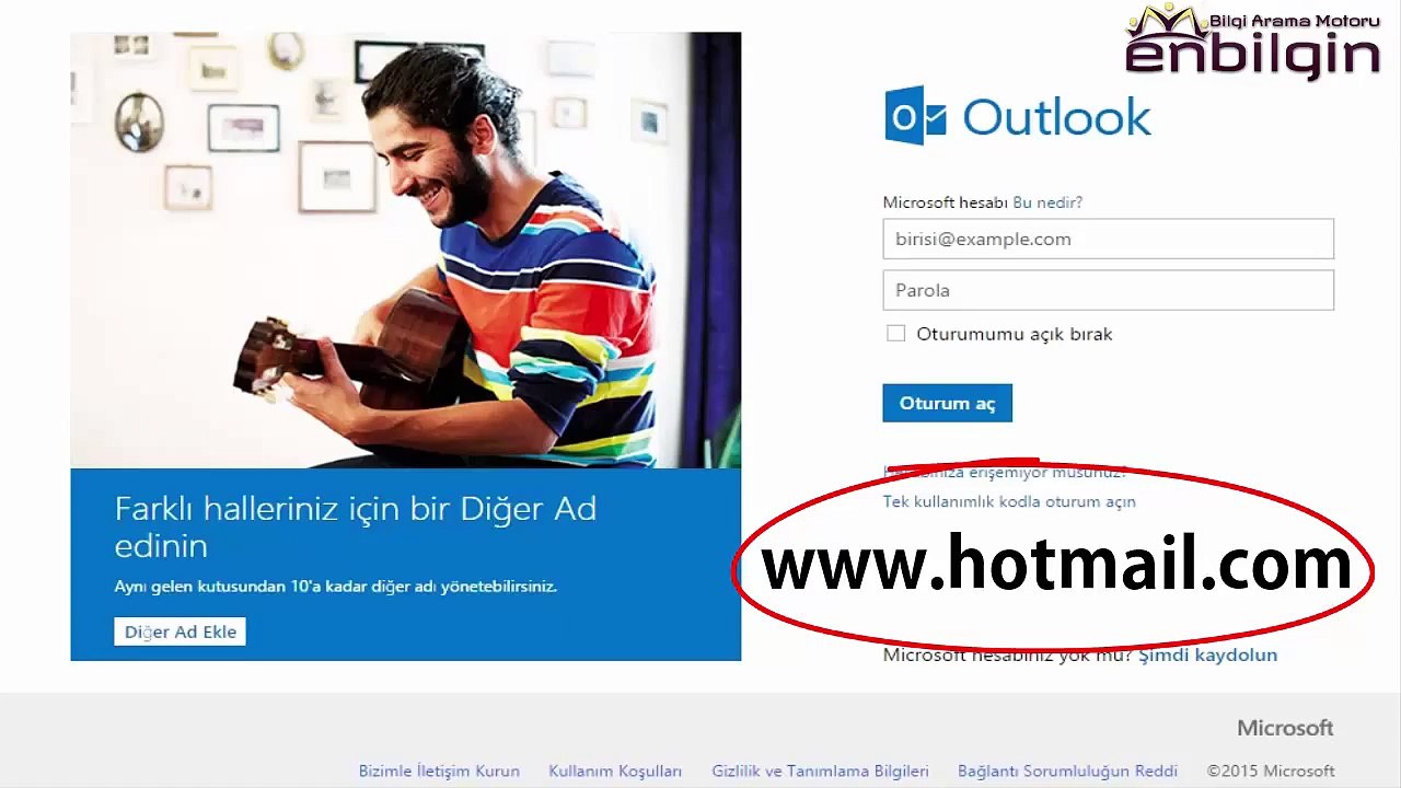 Msn Kaydol,Msn Aç,E-posta kur,Hotmail Aç