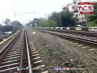 Stupid Man Sleeping on Railway Track Under The Train