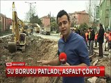 Ankara Yenimahalle'de ASKİ'nin ana borusu patladı binaları su bastı