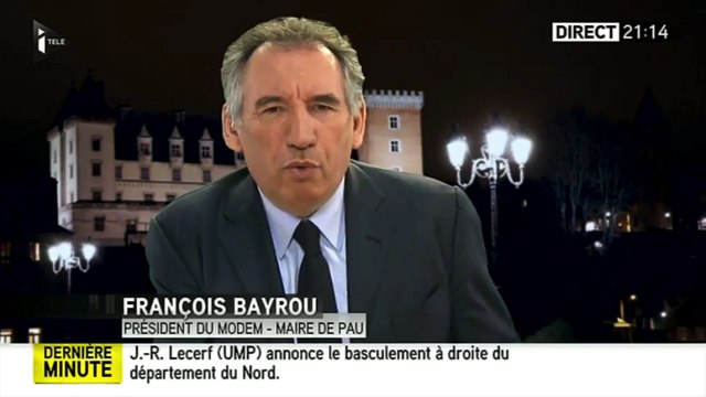Départementales - François Bayrou : Un vote sanction n'est pas un vote d'adhésion