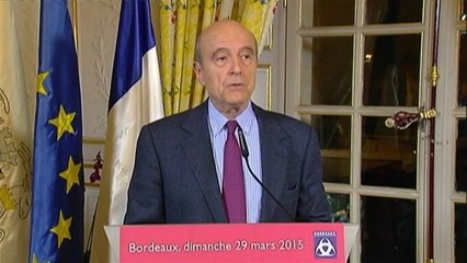Départementales : Juppé salue "la victoire de l'alliance de l'UMP, de l'UDI et du MoDem"