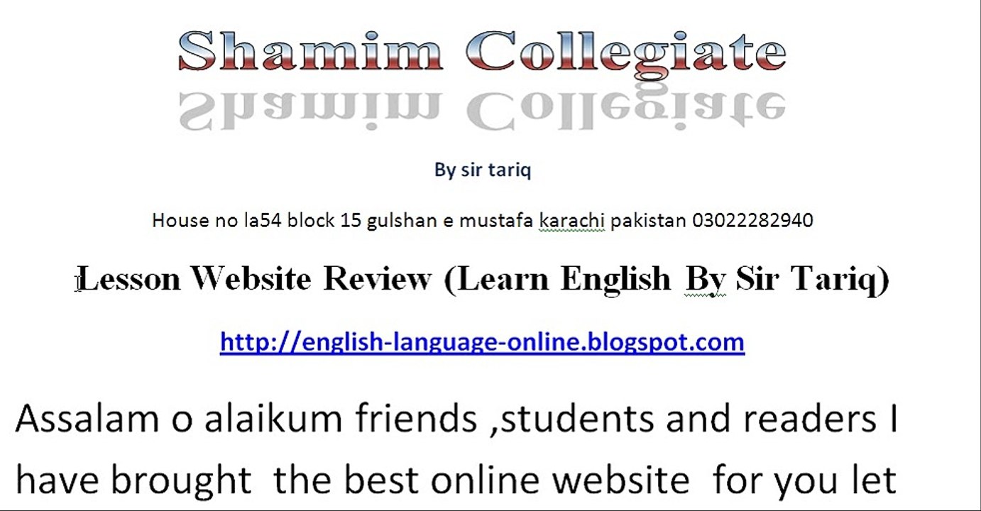 website review Lesson Two