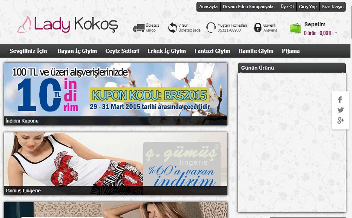 S. Gümüş Lingerie Lady Kokoş'ta