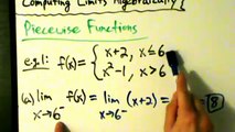Calculus I - Limits - Finding Limits Algebraically - Piecewise Functions 1