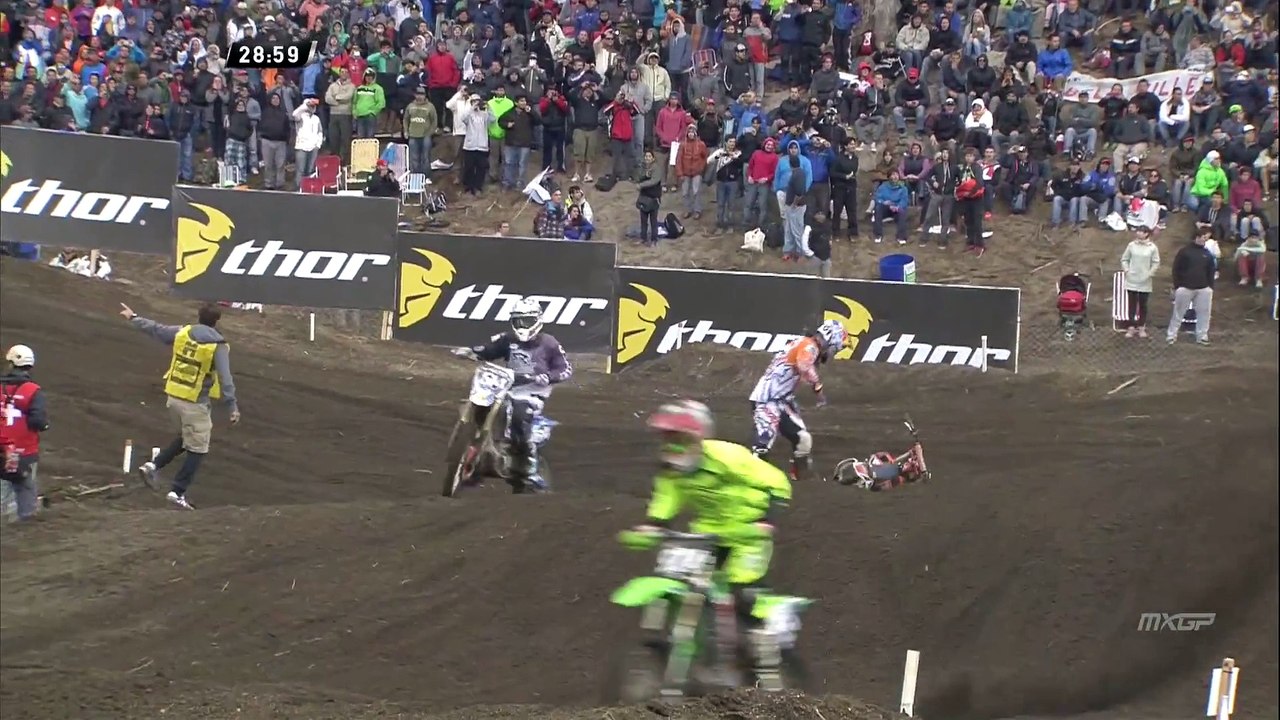 Jeffrey Herlings crash MX2 of Patagonia Argentina Race 1 2015 - motocross