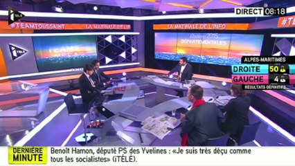 Départementales : Benoît Hamon fustige "le baratin" du gouvernement