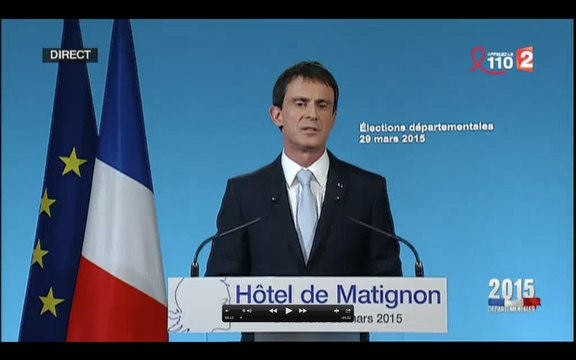 Deuxième tour des élections départementales : déclaration du Premier ministre