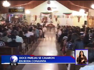 En una boda poco usual, 12 parejas dieron el sí al mismo tiempo en Alajuela