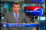 Autoridades del IESS visitan hospital intervenido