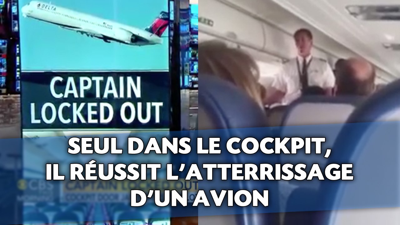 Seul dans le cockpit, il réussit l'atterrissage d'un avion