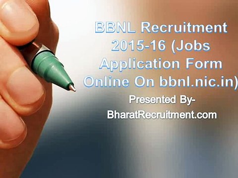 BBNL Recruitment 2015-16 (Jobs Application Form Online On bbnl.nic.in)