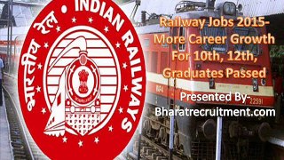 Railway Jobs 2015- More Career Growth For 10th, 12th, Graduates Passed