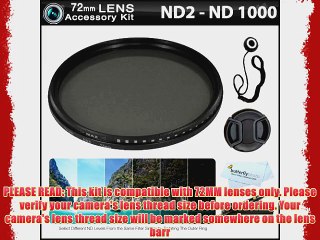 72mm NDX Variable Range Neutral Density Fader Filter Kit (Adjustable From ND2-ND1000)   More
