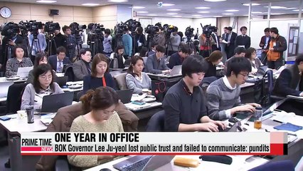 BOK governor Lee Ju-yeol faces tough criticism after one year at helm