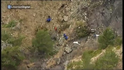 Zona cero del accidente del Airbus de Germanwings