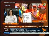 Chavistas piden a venezolanos firmen contra decreto de EE.UU.