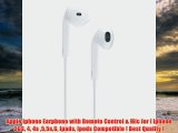 Apple Iphone Earphone with Remote Control Mic for Iphone 3GS 4 4s 55s6 ipads Ipods Competible Best Quality