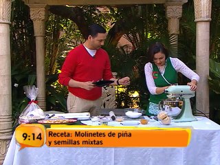 Receta: molinetes de piña y semillas mixtas