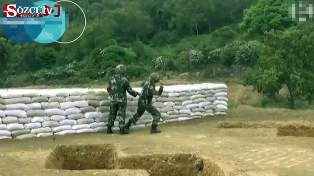 Bomba atış talimindeki acemi asker!