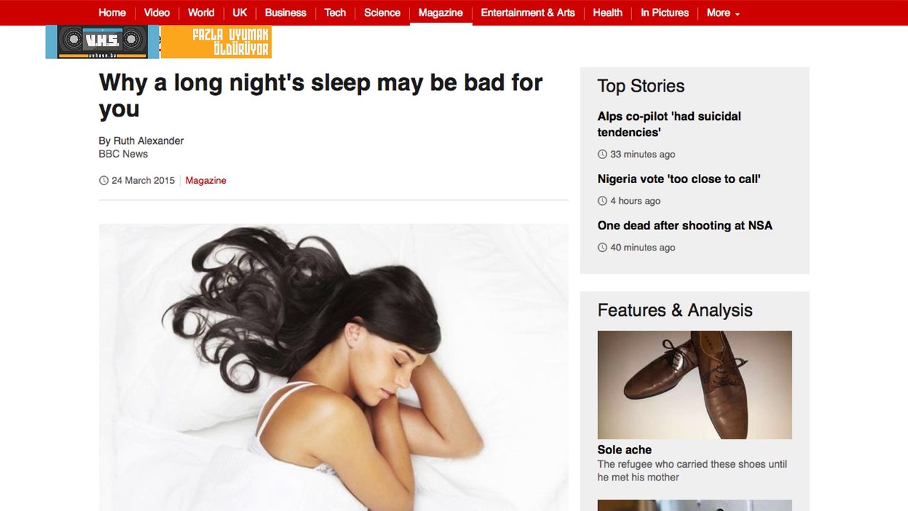 Fazla uyku öldürüyor