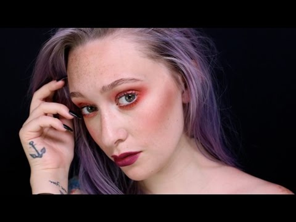 Talk Through Tutorial: Orange Eyes & Dark Lip