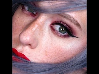 Pink/Burgundy Halo Eyeshadow Makeup Tutorial