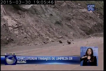 Cerrada vía Aloag - Santo Domingo