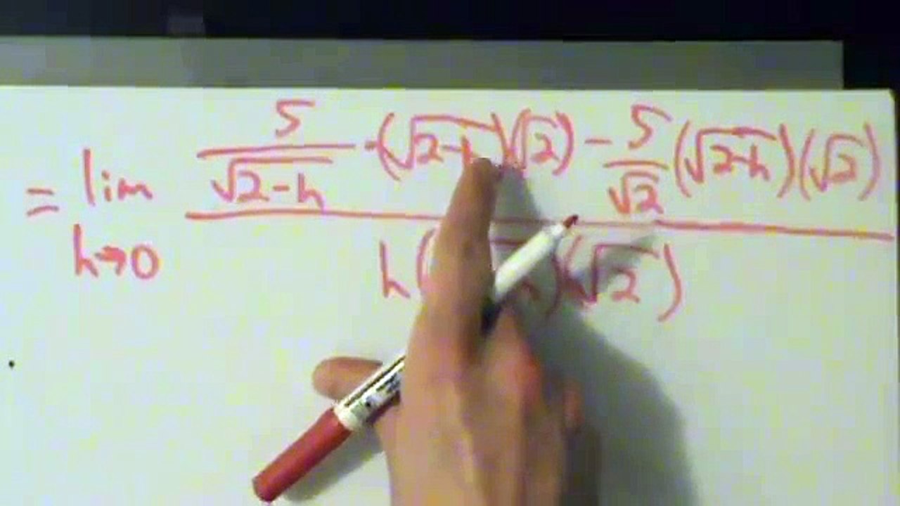 Calculus I - Derivative at a Point - Square Root Example 3