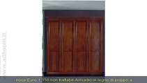 CAGLIARI,    ARMADIO IN LEGNO DI PIOPPO A 4 ANTE COLOR NOCE  EURO 1.350