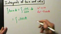 Calculus II - Integration Formulas for Tangent and Cotangent Functions