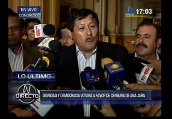 Disidentes del nacionalismo apoyan censura de Ana Jara