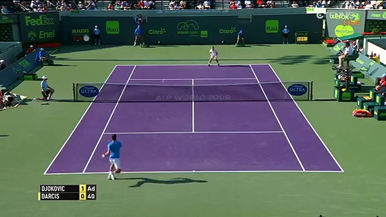 Djokovic venció a Darcis y avanzó a octavos de Masters de Miami