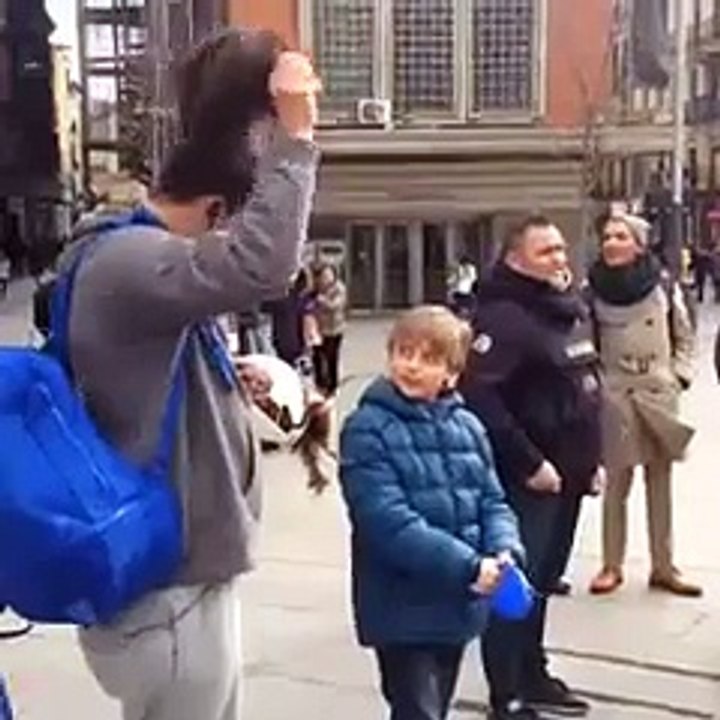 Cristiano Ronaldo is disguised as homeless to surprise a child 2015 - YouTube