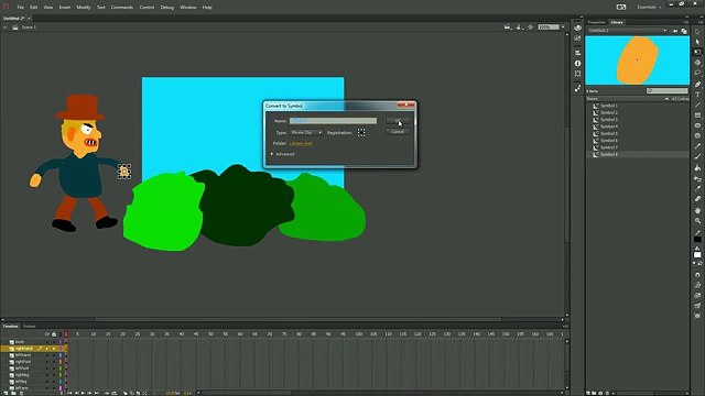 Flash CC Tutorial- Basic Animation using Motion Tween