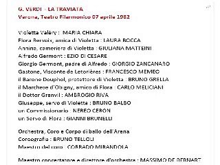 La Traviata Verona Teatro Filarmonico 7-4-1982 Parte 1