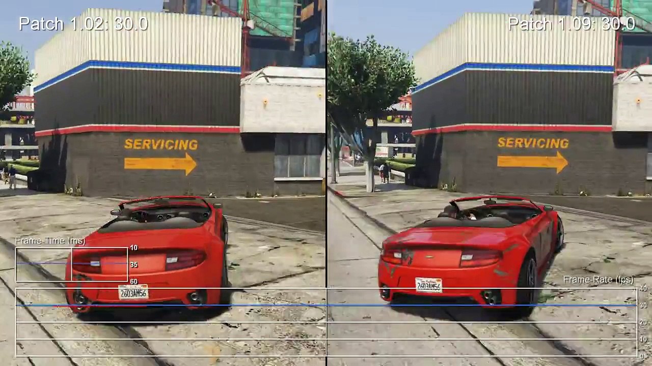 Grand Theft Auto 5 PS4 Frame-Rate Test - Patch 1.02 vs 1.09