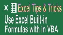 Excel VBA Programming Tips n Tricks # 2   How to use Excel formulas in VBA